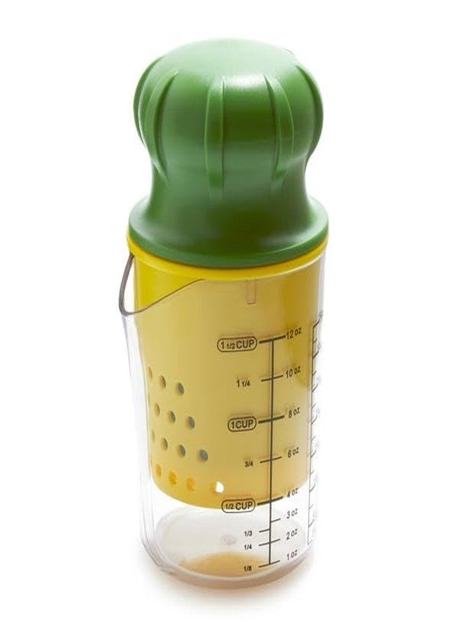 Sur La Table Manual Citrus Juicer – High-Performance Hand Juicer with Clear Measuring Cup, Yellow Reaming Cone, Green Plunger & Metal Prong for Maximum Juice Extraction - Image 5
