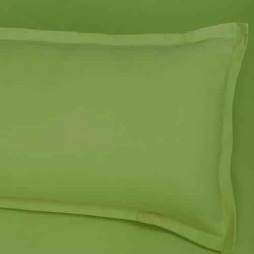 ROMEE Elegant Solid Cotton Double Bedsheet, 150 TC Soft Feel, Queen Size (90 x 100 Inches), with 2 Pillow Covers, Olive Green - Image 3