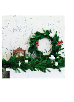 Generic 16 pcs Artificial Pine Needles,Green Leaves Needle Artificial Pine Branches Plastic Pine Leaves for festival Wreath Garland Decorations DIY Garland Wreaths  - Image 4