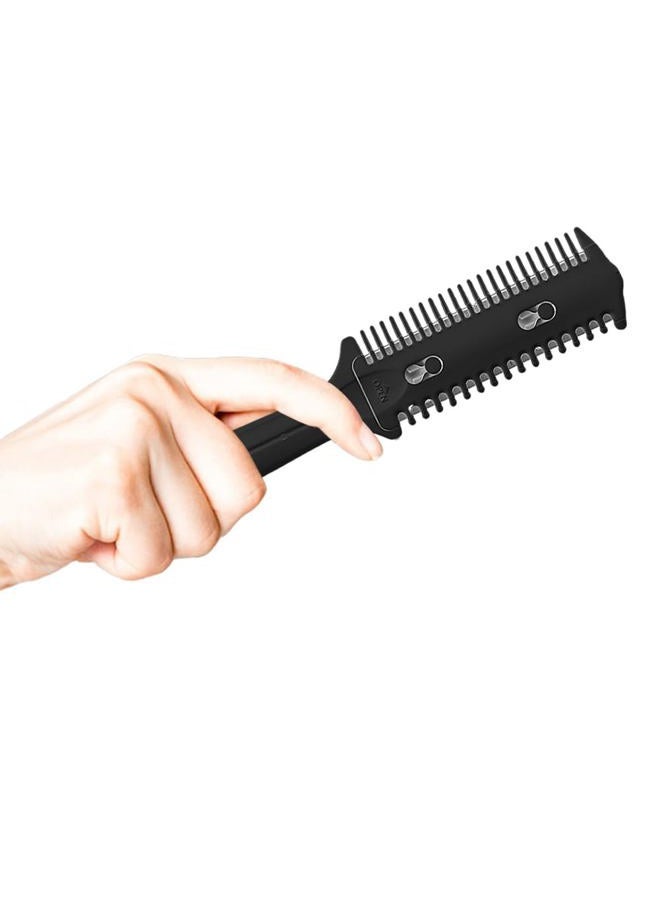 Soft N Style 3 Pack Haircut Razor Comb- Double Sided Razor, Hair Styling Razor Scissors Comb, Split Ends Hair Trimmer Styler for Thin and Thick Hair Cutting and Styling (Green,Black,Blue) - Image 3