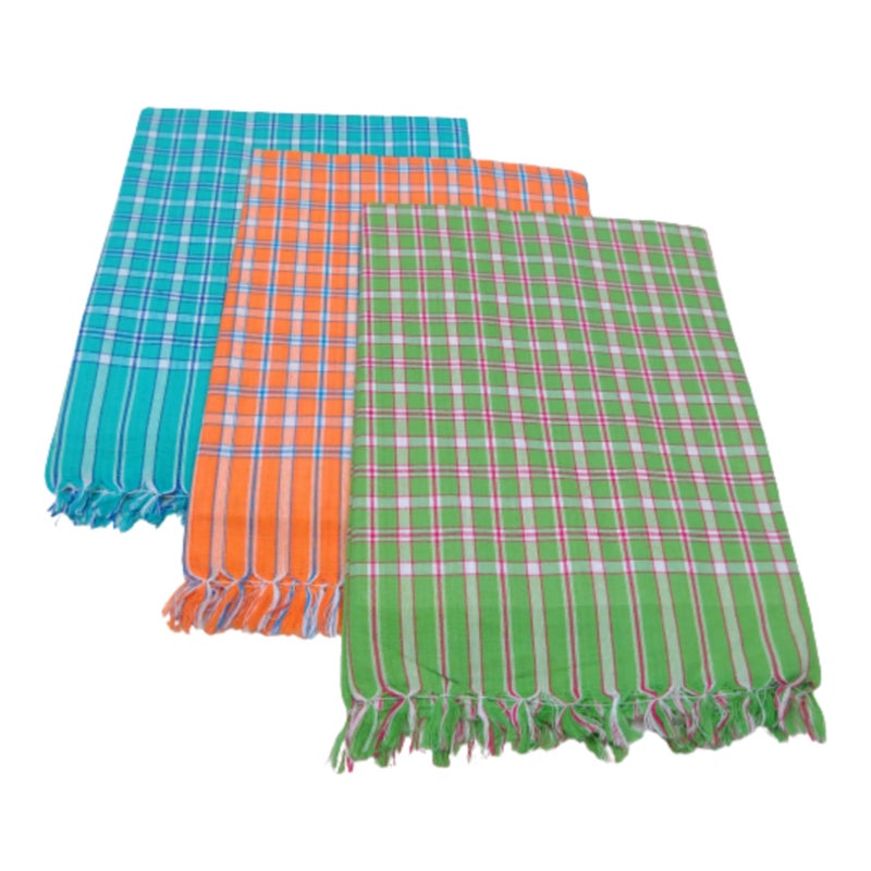 TRUEVELLI Royal King 100% Cotton Bath Towel 400 GSM Size:36x 72 Inch (Pack of 3 Piece) (Multi-Colour) - Image 2