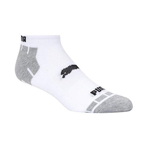 PUMA mens 8 Pack Low Cut Running Socks, White/Grey, 10 13 US - Image 2