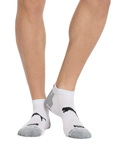 PUMA mens 8 Pack Low Cut Running Socks, White/Grey, 10 13 US - Image 4