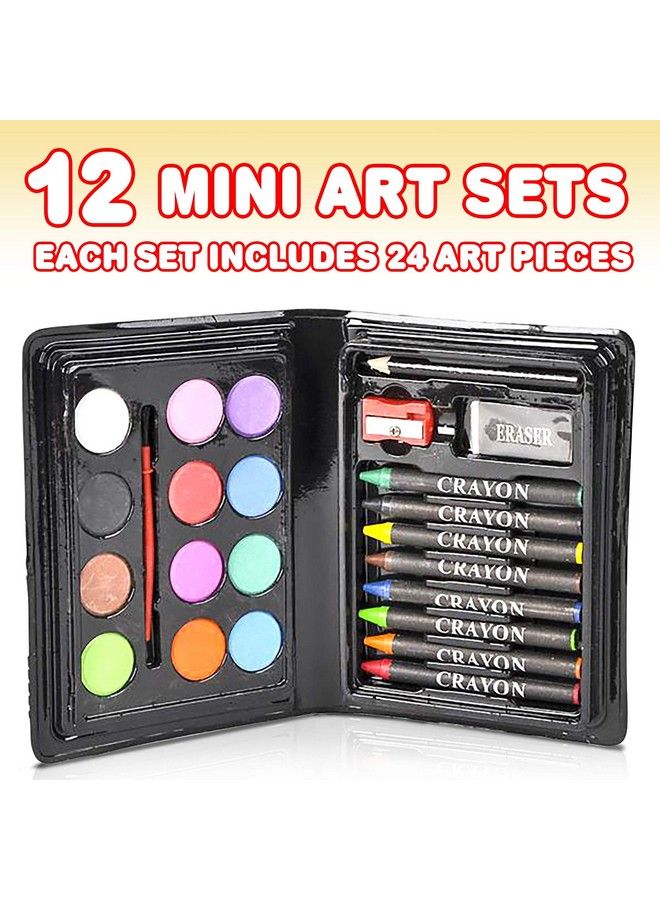 ArtCreativity Mini Art Sets For Kids Pack Of 1223Piece Kits With Watercolors Crayons Paint Brush And More Fun Art Supplies Party Favors For Girls And Boys Goody Bag Fillers Carnival Prize - Image 5