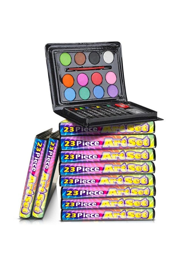 ArtCreativity Mini Art Sets For Kids Pack Of 1223Piece Kits With Watercolors Crayons Paint Brush And More Fun Art Supplies Party Favors For Girls And Boys Goody Bag Fillers Carnival Prize - Image 3
