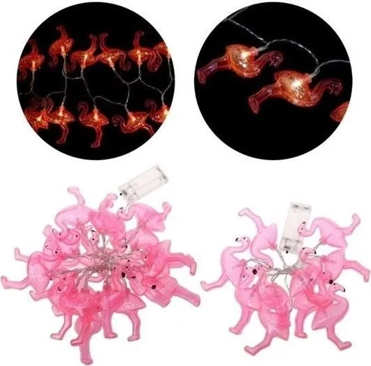BYR 10LU Battery LED Flamingo Decorative Light Chain Lighting 1.5 mt [ tek]