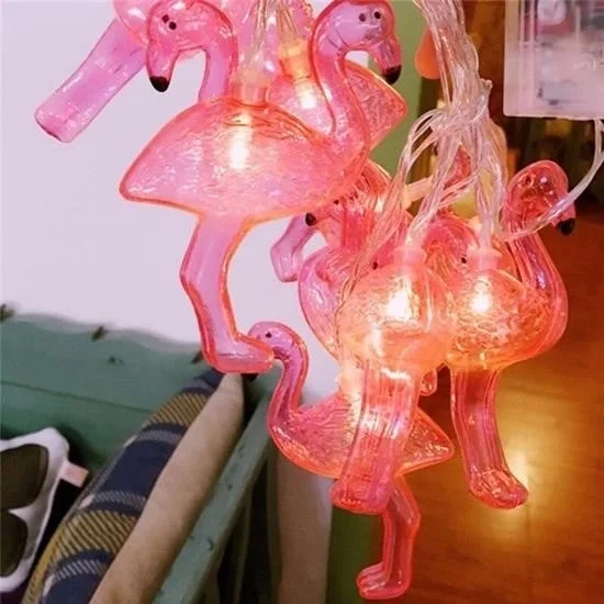 BYR 10LU Battery LED Flamingo Decorative Light Chain Lighting 1.5 mt [ tek]