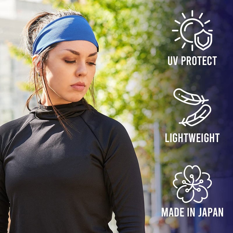 Charm Sports Headbands for Men Moisture Wicking Sweatbands for Women, Lightweight Yoga Hair Bands, Crossfit Or Running Gear, Thin Elastic Workout Head Wraps Black - Image 3