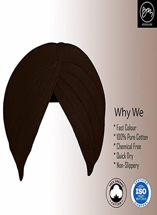 BISMAADH Men's 6 Meter with Silai Cap (Pack of 1) (Turban Brown with Silai-6_Brown_Free Size) - Image 4