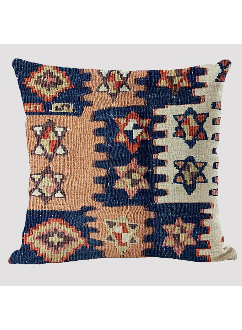 4 قطعة البوهيمي وسادة القضية الوطنية الكتان القضية متعددة الألوان 45x45cm بدون وسادة - Image 2