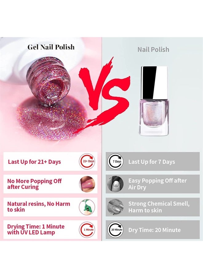 RARJSM Holographic Nail Polish Black Nail Polish Soak Off Nail Gel Collection Nail Lamp Required for Nail Art Design 1 Pack 0.25 Fl.oz RAR72 - Image 4