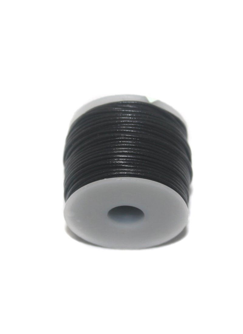 Beadsnfashion - Beadsnfashion Leather Cord Black for DIY Jewellery Making, Beading, Art and Craft Work and Handicrafts Making, Size 1 mm, Pack of 25 mtr - Image 1
