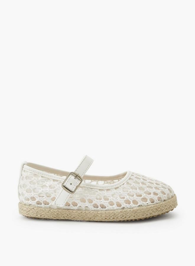 Peppermint Girls Hook & Loop Espadrille Mary Jane Shoes - Image 1