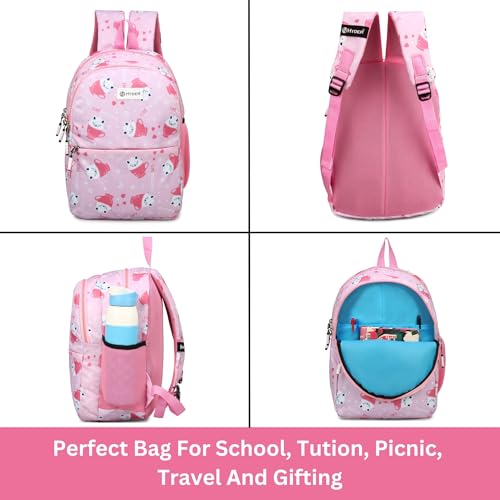 HYDER Kids 20L Zippy Catpuccino Backpack Best Stylish Waterproof Lightweight Casual/Picnic/Tuition/School Bag for Children Boys And Girls (Pink) - Image 2