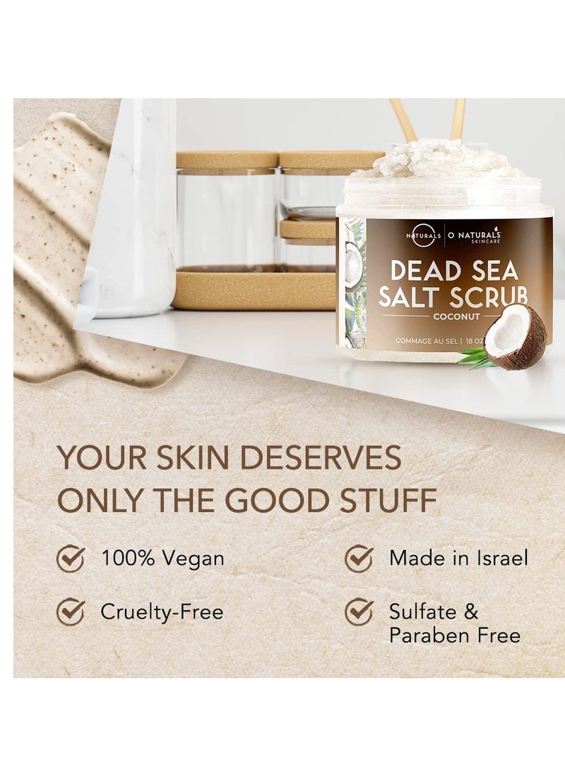 O Naturals O Naturals 3pc Refreshing Mens Soap & Coconut Body Scrub Bundle - Organic & Natural Soap for Men & Women - Citrus,Olive&Mint Exfoliating Coconut Oil Dead Sea Salt Deep-Cleansing Face & Body Scrub  - Image 5