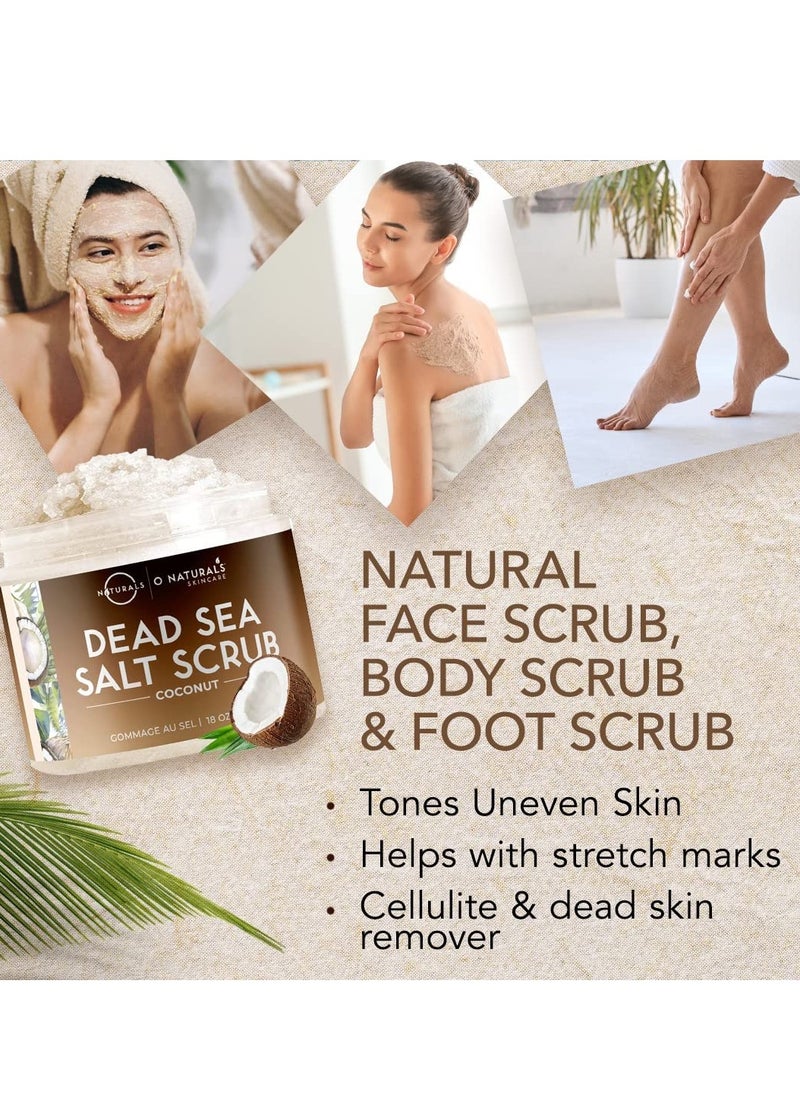 O Naturals O Naturals 3pc Refreshing Mens Soap & Coconut Body Scrub Bundle - Organic & Natural Soap for Men & Women - Citrus,Olive&Mint Exfoliating Coconut Oil Dead Sea Salt Deep-Cleansing Face & Body Scrub  - Image 3