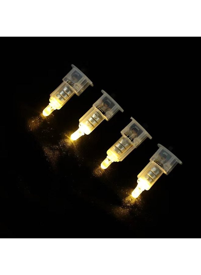 Mini LED Light Colorful Light Ball Light Yellow Light Flash Light Small Ball Light Plastic Doll Toy Accessories-Color:White Lantern Core Warm Lamp  - Image 1