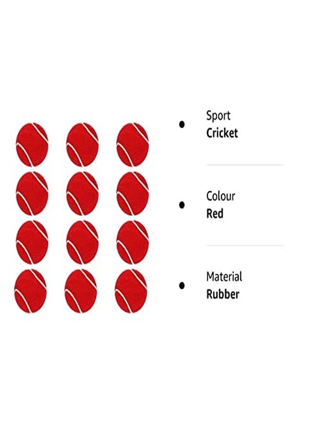 Spiro Soft Cricket Solid Tennis Balls Practice, Training for All Age Group, Recommended for Indoor/Outdoor Street & Beach Cricket (Pack of Six) (Color : Red) - Image 5