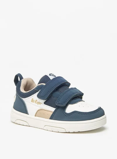 لي كوبر Boys' Colourblock Sneakers with Hook and Loop Closure
