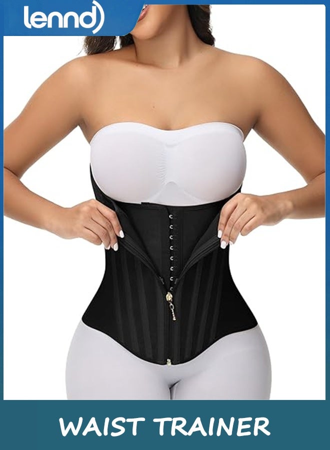 LENND Waist Trainer for Women Tummy Control Waist Cincher Corset Sport Workout Body Shaper Postpartum Belly Band Gym，S - Image 1