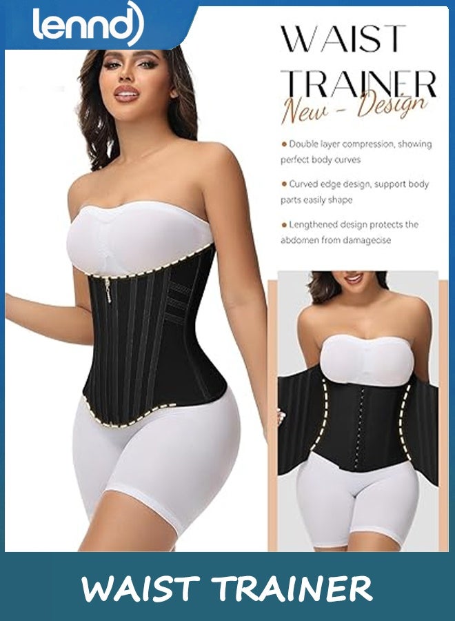 LENND Waist Trainer for Women Tummy Control Waist Cincher Corset Sport Workout Body Shaper Postpartum Belly Band Gym，S - Image 2