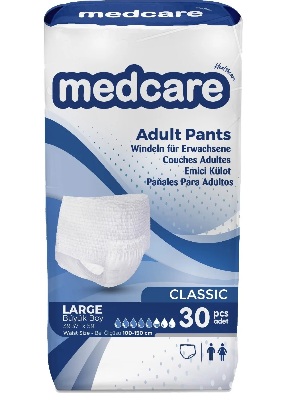 ميدكير Absorbent Panties Large (Big Size) 120 Pieces