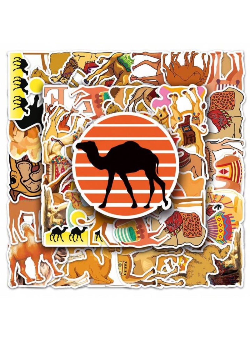 50-Piece Sticker Set Featuring Camel Animal Designs Perfect for Decorating Phones, Cars, Gift Bags, Helmets, Kids’ Toys, and Bicycles  - Image 2