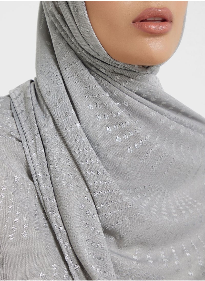Khizana - Embroidered Long Hijab Scarf - Image 1