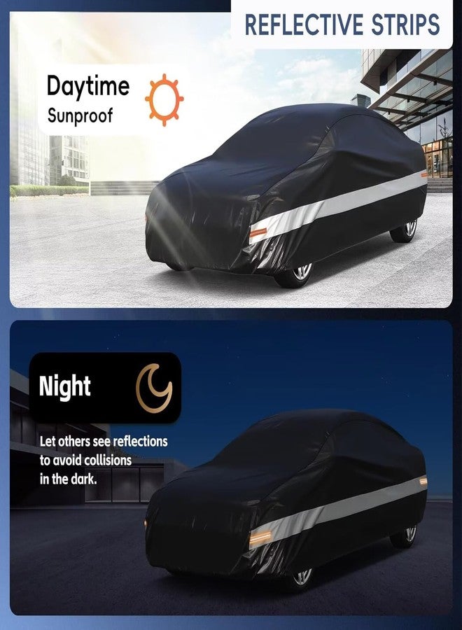 Holthly غطاء سيارة هولثلي ذو 10 طبقات، مصمم خصيصًا لسيارات BMW Z4 E85، E89، G29 (2009-2025)، مقاوم للماء، مناسب لجميع الأحوال الجوية، يوفر حماية كاملة من الشمس والغبار والمطر، مصنوع من القطن. أسود - Image 4