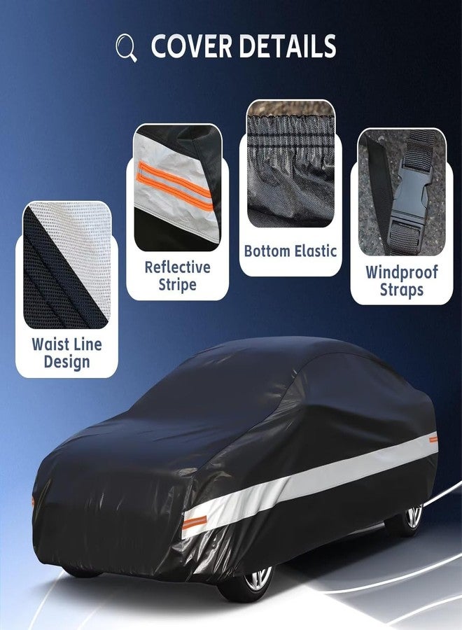 Holthly غطاء سيارة هولثلي ذو 10 طبقات، مصمم خصيصًا لسيارات BMW Z4 E85، E89، G29 (2009-2025)، مقاوم للماء، مناسب لجميع الأحوال الجوية، يوفر حماية كاملة من الشمس والغبار والمطر، مصنوع من القطن. أسود - Image 3