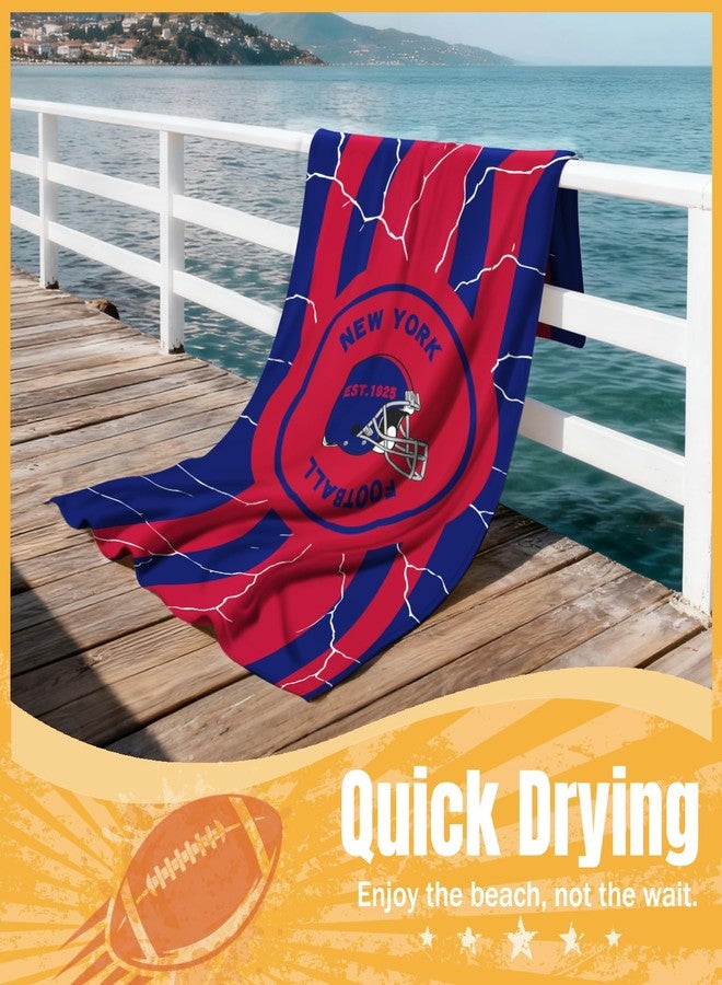 OICEME Football Fan Thin Lightweight Microfiber Beach Towel New York Themed Oversized Towels Men Women Giants Team Dad Husband Guy Him Christmas Xmas Father Day Novelty Prank Hilarious Naughty - Image 4