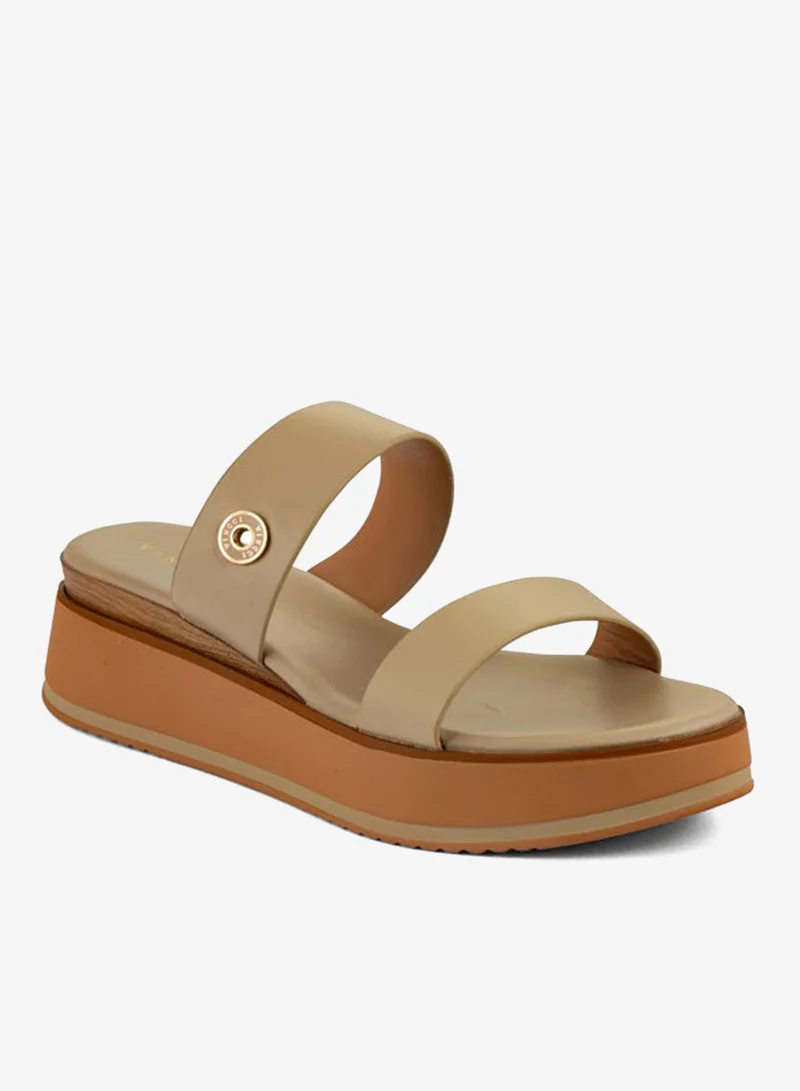 فينتشي صنادل إسفين متعددة الأشرطة للنساء