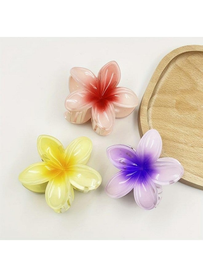 FREEBIES Mini Flower Hair Claw Clips Wonderful Gift,Strong Hold Cluture for Women Thick & Thin Hair, Fabulous color Stylish Floral Hair Accessory for Women, Secure Grip Color-Multi, Pack of 3 - Image 3