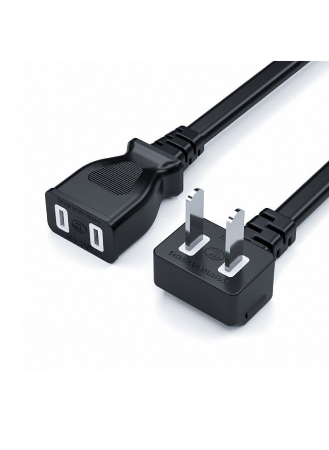 Generic GB Pure Copper 2x 0.75 Square Two-plug Elbow Extension Cord Male To Female Electric Fan Charger TV Power Cord-Color:2x 0.75 Sq. 5 M  - Image 5