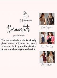 Just Peachy Just Peachy Gold-Plated Cuff Bracelet - Elegant & Stylish Design | Adjustable & Comfortable Fit | Ideal for Everyday Wear & Special Occasions | High-Quality Gold-Plating  - Image 4