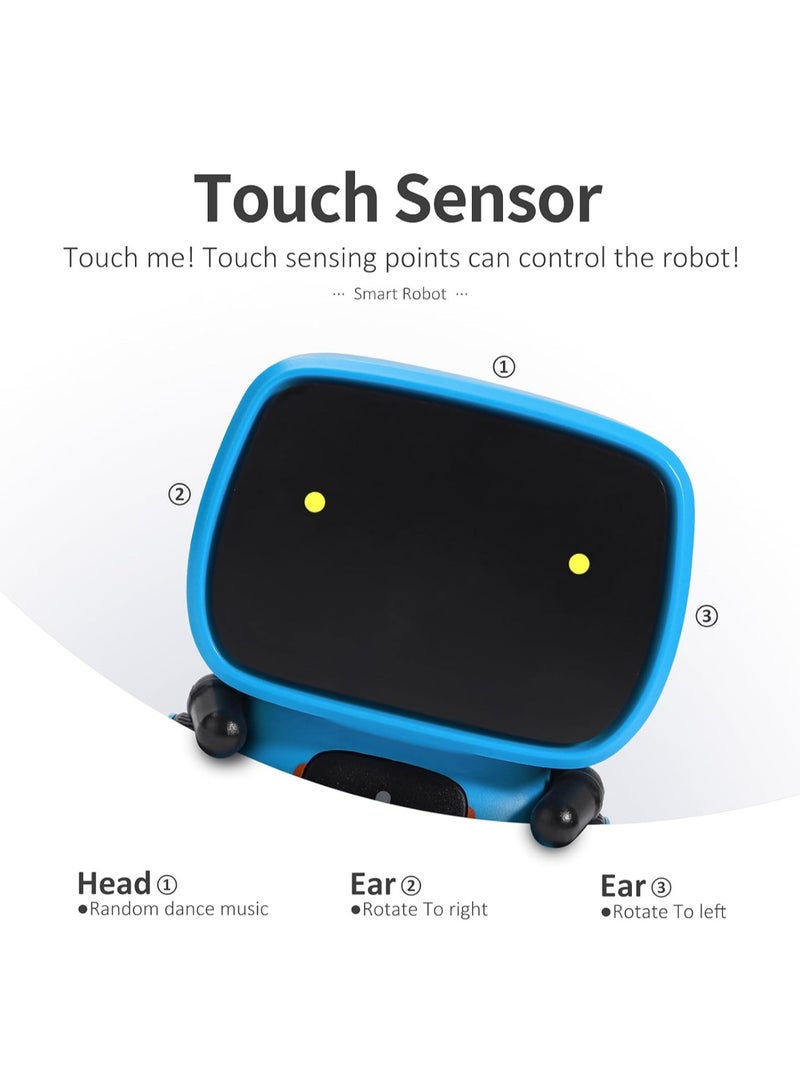 Blue English Boy And Girl Robot, Talking Toy, Smart Buddy And Teacher, With Voice Control And Touch Sensor, Can Sing, Dance, Repeat, Gift Toy For Kids Ages 3 And Up - Image 3