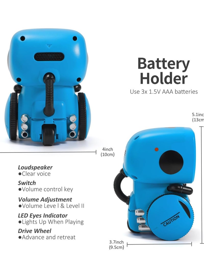 Blue English Boy And Girl Robot, Talking Toy, Smart Buddy And Teacher, With Voice Control And Touch Sensor, Can Sing, Dance, Repeat, Gift Toy For Kids Ages 3 And Up - Image 2