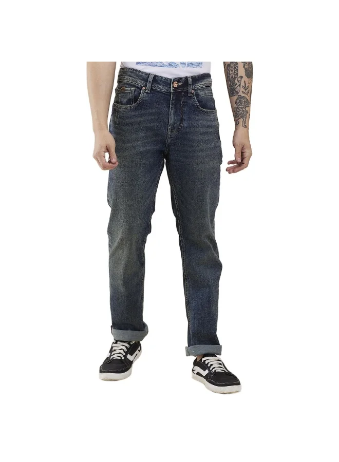 بيينغ هيومان Mens Mid Tone Straight Fit Denims