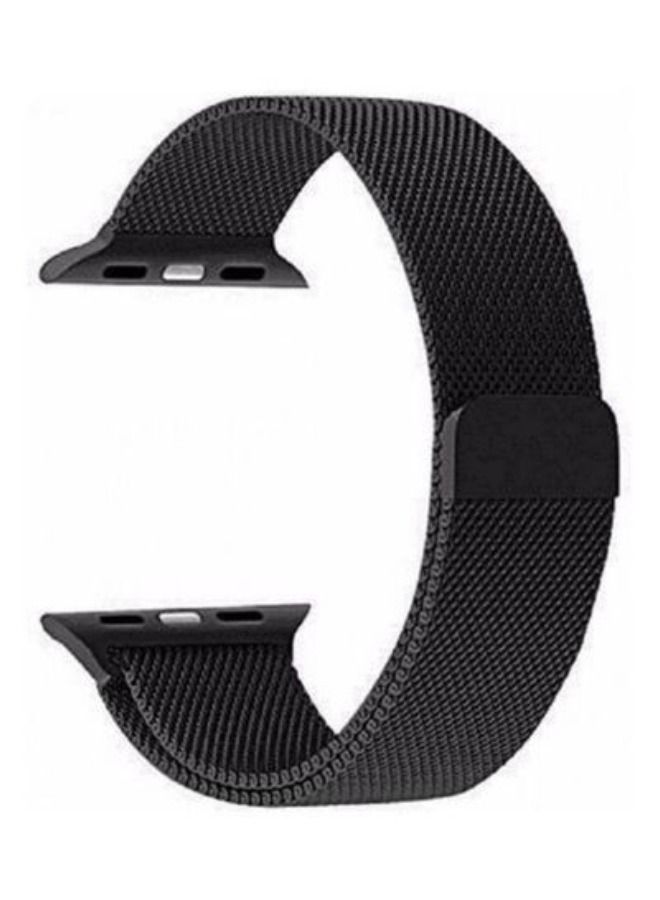 Replacement Watchband For Apple Watch Series 7 41mm / 6 / SE / 5 / 4 40mm / 3 / 2 / 1 38mm Space Black