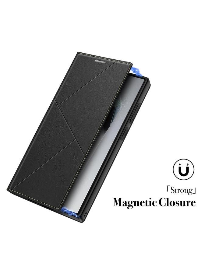 اس-توب جراب لهاتف Samsung Galaxy S25 5G من سلسلة Armor المغناطيسية مع فتحات بطاقات RFID من الجلد - Image 3