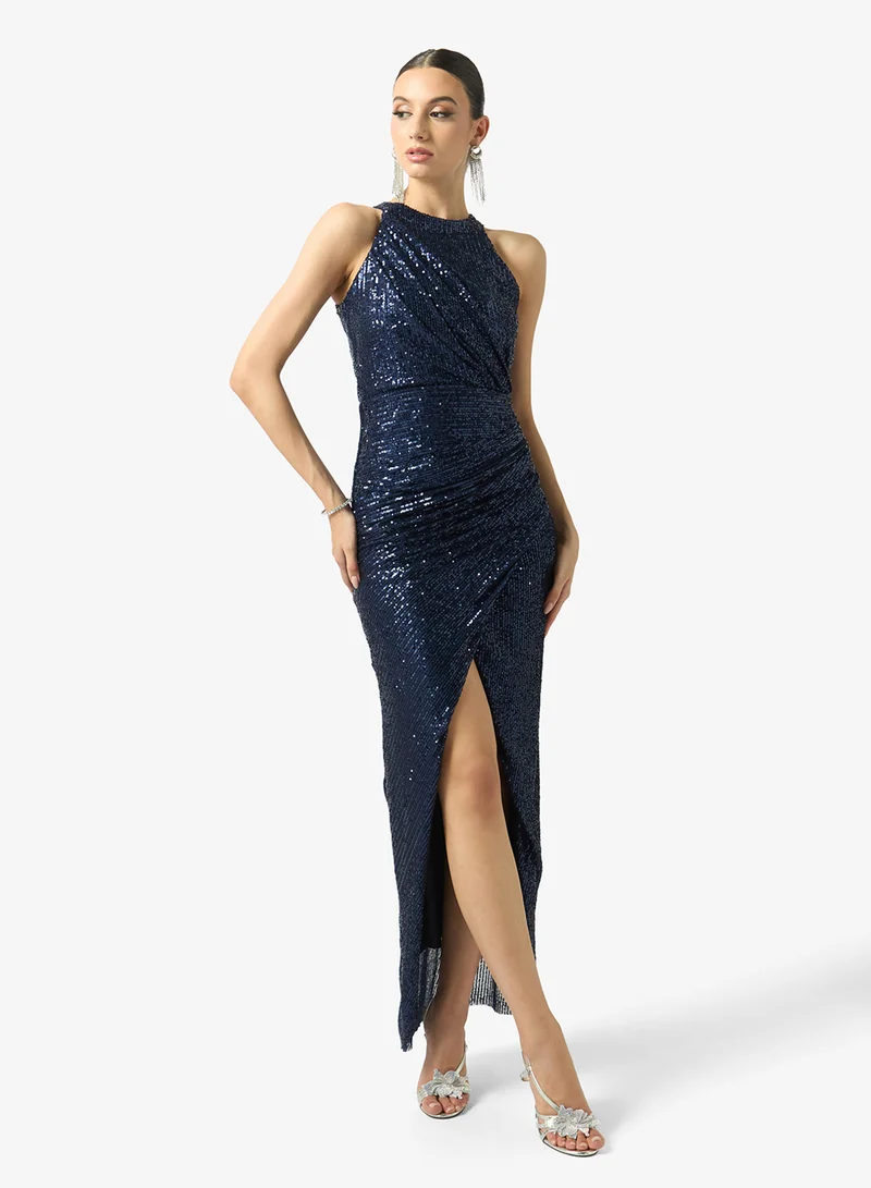 FYOR  Midnight Sequin One-Shoulder Gown for Women | Best Price UAE
