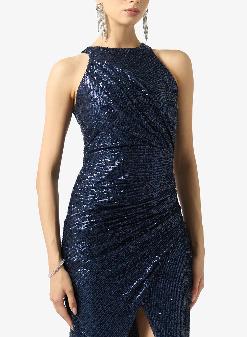 FYOR  Midnight Sequin One-Shoulder Gown for Women | Best Price UAE