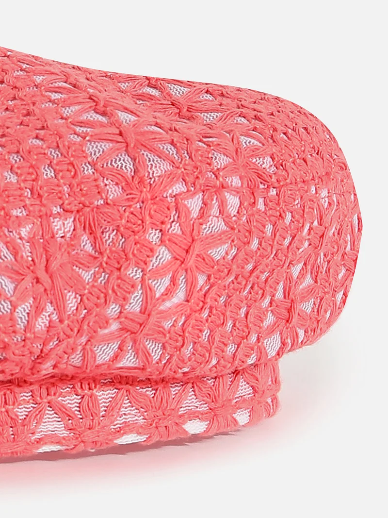Haute Sauce Red Textured Beret Hat