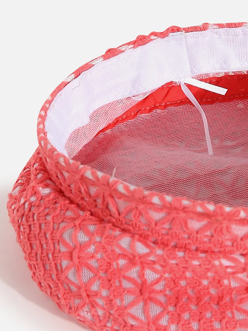 Haute Sauce Red Textured Beret Hat