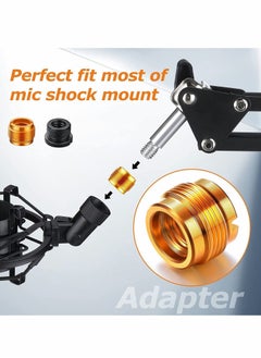 Y&D Screw Thread Adapter 3/8 Female to 5/8 Male, 8 Pack Universal Microphone Stand Threaded For Mic Micphone Stand, Plastic and Aluminum  - Image 4