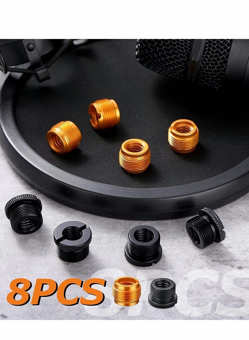 Y&D Screw Thread Adapter 3/8 Female to 5/8 Male, 8 Pack Universal Microphone Stand Threaded For Mic Micphone Stand, Plastic and Aluminum  - Image 5
