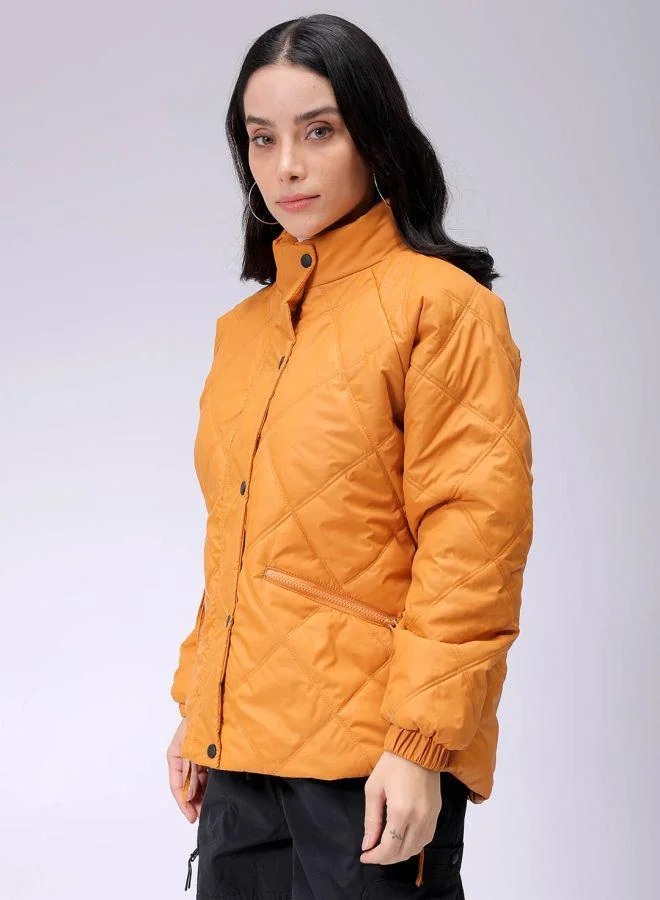 Freehand  Women Relaxed Fit Solid Quilted Jacket for Women | Best Price UAE
