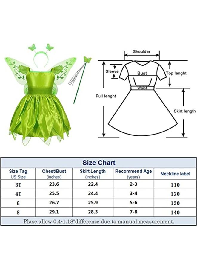 ISank Green Princess  Dress with Wings  Costumes for Toddler Girls Birthday Party Fancy Dress Up  - Image 2