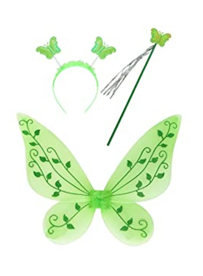 ISank Green Princess  Dress with Wings  Costumes for Toddler Girls Birthday Party Fancy Dress Up  - Image 3