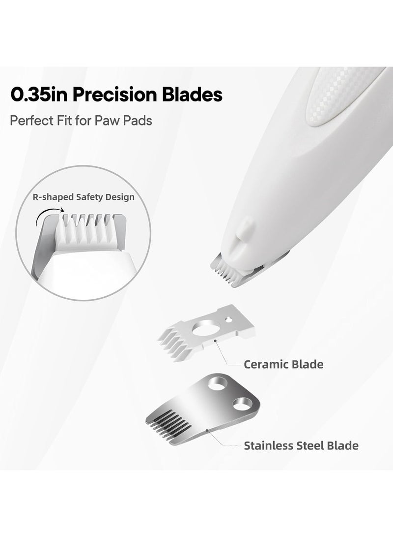 عام مقص قص الشعر مع ضوء LED، قابل لإعادة الشحن، لاسلكي، صغير الضجيج، مشذب الحيوانات الأليفة المدمج لتقليم مخلب الكلب والقط. - Image 2
